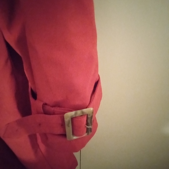 Pendleton Knee Length Trench Coat Sizr Large Red - Picture 4 of 12